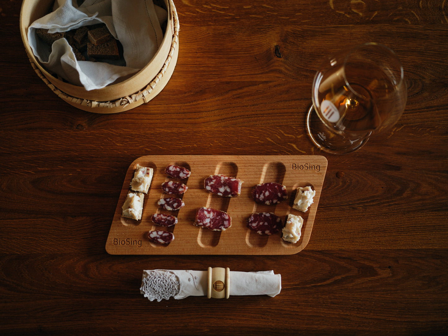 Luftgetrocknete Salami mit Bärenfleisch